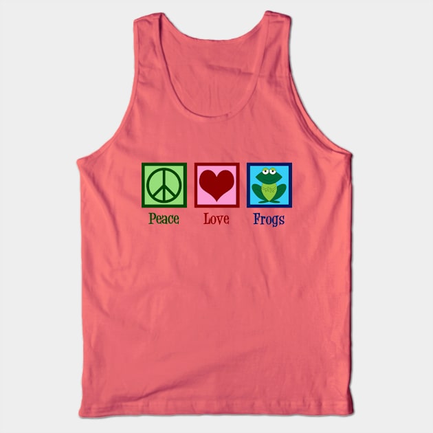 Peace Love Frogs Tank Top by epiclovedesigns